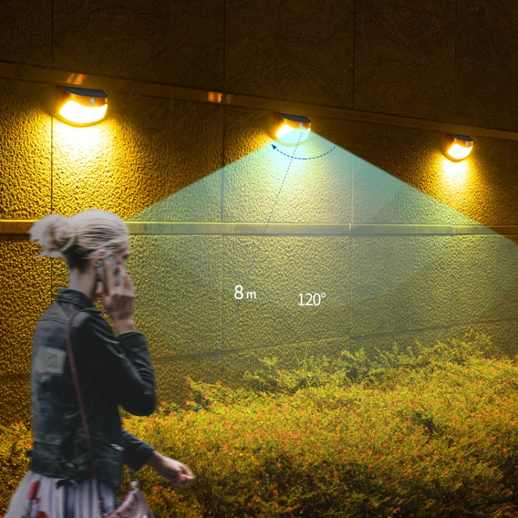 Red Copper Human Body Induction Solar Wall Light, White Light, Warm Light