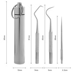 Portable Metal Bending Needle Hook Tooth Signed Tabs Set