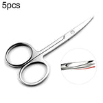 5 PCS Stainless Steel Elbow Eyebrow Trimming Scissors, Scissors