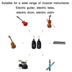 C01 Electric Guitar Wireless Audio Transmitter Receiver, Black