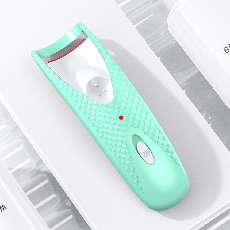 Elektrische, beheizte Wimpernzange mit Ziegelsteinmuster, Rosa, Grün