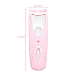 Elektrische, beheizte Wimpernzange mit Ziegelsteinmuster, Rosa, Grün