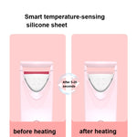 Elektrische, beheizte Wimpernzange mit Ziegelsteinmuster, Rosa, Grün