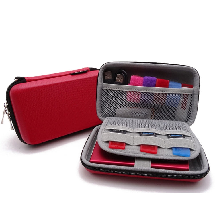 CHKJOK GH1805 EVA Mobile Hard Disk Anti-pressure Hard Shell Bag, GH1805 Red, GH1805 Black