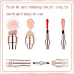 4-in-1-Einziehbarer Make-up-Pinsel aus Metall