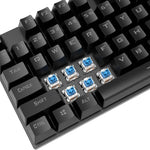 XUNFOX K80 87 Keys Wired Gaming Mechanical Illuminated Keyboard, Cable Length:1.5m, White Yellow, Black Gray, Pink White, Blue White, White Blue, Yellow White, Gray Black