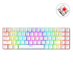 لوحة مفاتيح ميكانيكية للألعاب مضيئة RGB ZIYOU LANG T8 68 مفتاح، طول الكابل: 1.6م، T8 أسود محور أخضر، T8 أسود محور شاي، T8 أبيض محور أخضر، T8 أبيض محور أحمر، T8 أزرق محور أخضر، T8 وردي محور أخضر