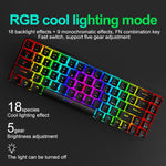 لوحة مفاتيح ميكانيكية للألعاب مضيئة RGB ZIYOU LANG T8 68 مفتاح، طول الكابل: 1.6م، T8 أسود محور أخضر، T8 أسود محور شاي، T8 أبيض محور أخضر، T8 أبيض محور أحمر، T8 أزرق محور أخضر، T8 وردي محور أخضر