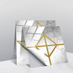 PVC Crystal Covered Film Geometric Pattern Tile Wall Sticker, 20 PCS 10cm