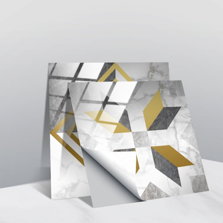 PVC Crystal Covered Film Geometric Pattern Tile Wall Sticker, 20 PCS 10cm