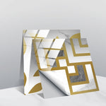 PVC Crystal Covered Film Geometric Pattern Tile Wall Sticker, 20 PCS 10cm