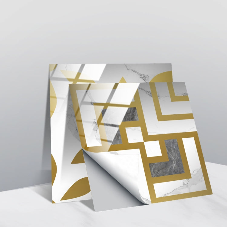 PVC Crystal Covered Film Geometric Pattern Tile Wall Sticker, 20 PCS 10cm