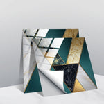 PVC Crystal Covered Film Geometric Pattern Tile Wall Sticker, 20 PCS 15cm