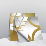 PVC Crystal Covered Film Geometric Pattern Tile Wall Sticker, 20 PCS 15cm