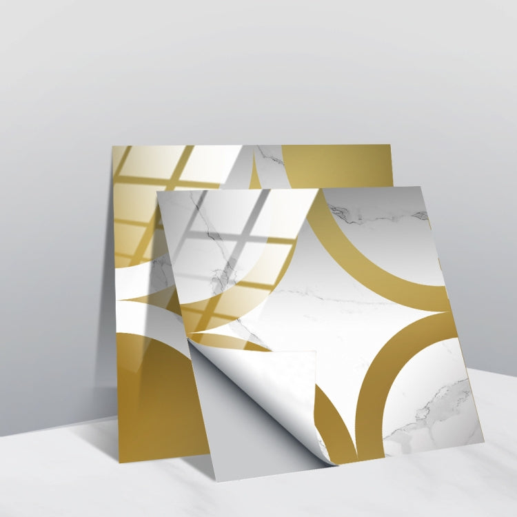 PVC Crystal Covered Film Geometric Pattern Tile Wall Sticker, 20 PCS 15cm