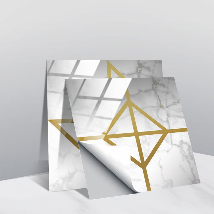 PVC Crystal Covered Film Geometric Pattern Tile Wall Sticker, 20 PCS 20cm