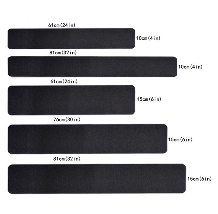 15 PCS PEVA  Rubber Non-marking Step Non-slip Tape,Size:, 10 x 60cm, 10 x 81cm, 15 x 61cm, 15 x 76cm, 15 x 81cm
