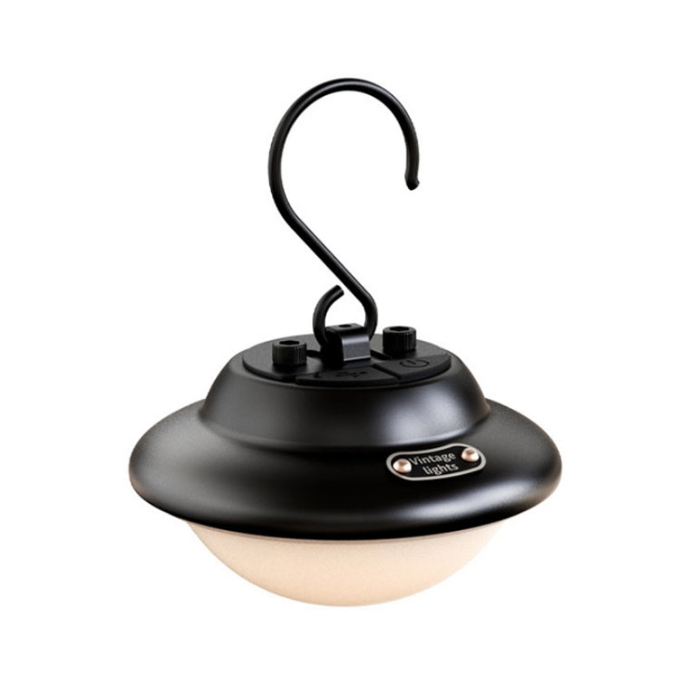 Outdoor Portable Hanging USB Charging Camping Light, Black, Beige