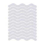 24pcs /Bag Wavy Shaped Safety Bathtub Non-Slip Sticker, 1.3 x 18cm