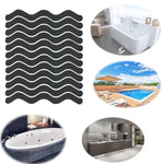24pcs /Bag Wavy Shaped Safety Bathtub Non-Slip Sticker, 1.3 x 18cm