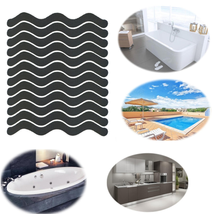 24pcs /Bag Wavy Shaped Safety Bathtub Non-Slip Sticker, 1.3 x 18cm