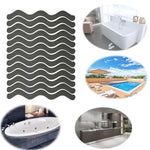 24pcs /Bag Wavy Shaped Safety Bathtub Non-Slip Sticker, 1.3 x 18cm