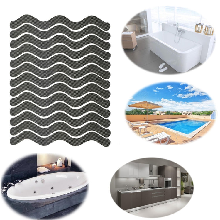 24pcs /Bag Wavy Shaped Safety Bathtub Non-Slip Sticker, 1.3 x 18cm