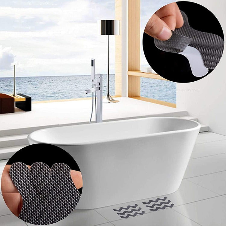 24pcs /Bag Wavy Shaped Safety Bathtub Non-Slip Sticker, 1.3 x 18cm