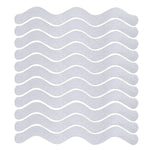 24pcs /Bag Wavy Shaped Gravel Pattern Bathtub Non-Slip Sticker, 1.3 x 18cm