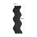 24pcs /Bag Wavy Shaped Gravel Pattern Bathtub Non-Slip Sticker, 1.3 x 18cm