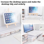 Computer Elevated Rack Monitor Bracket Storage Rack,Style:, Single Layer, Lengthen Single Layer, Double Layer, Single Layer+Three Layers, Double Layer+Three Layers