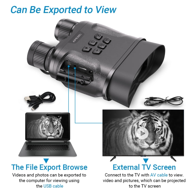 APEXEL Night Vision Binoculars With Video Recording HD Infrared Telescope For Hunting, APL-NV008
