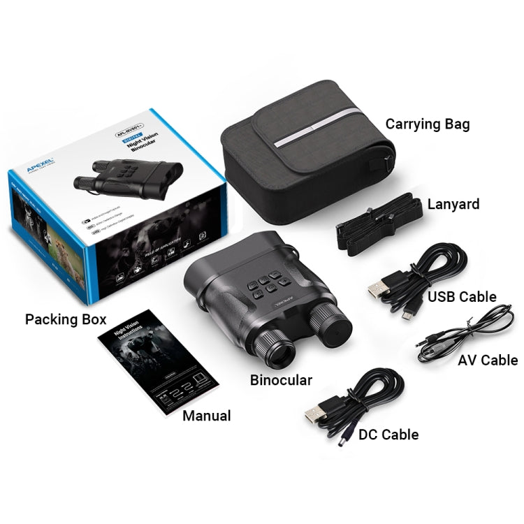 APEXEL Night Vision Binoculars With Video Recording HD Infrared Telescope For Hunting, APL-NV008
