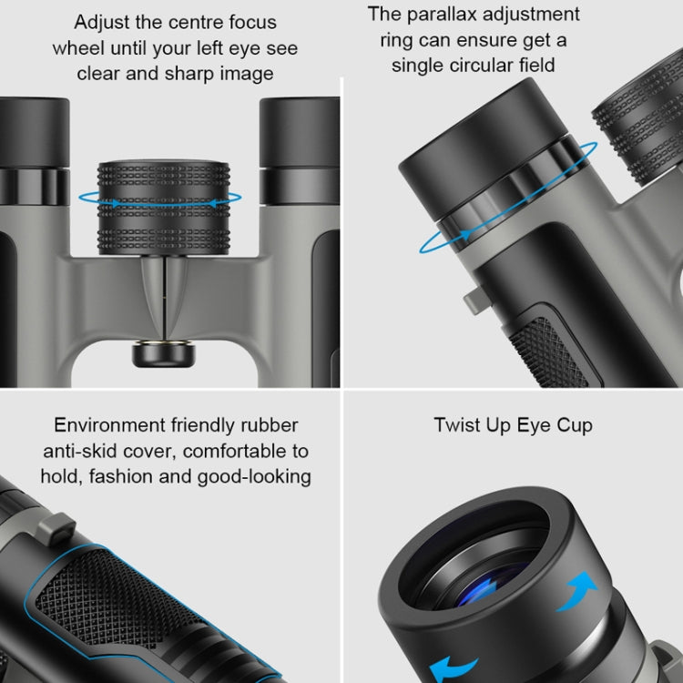 APEXEL 10 x 25 Binoculars  BAK4 Prism Zoom Telescope for Bird-watching Hunting Hiking, APL-RB10X25