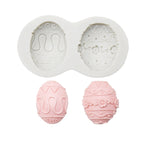 2 PCS Chocolate Baking Clay Silicone Mold, Specification: Three Rabbits, Three Rabbits, Double Egg, Carrot Rabbit, Bouquet Bunny