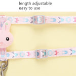 Rabbit Head Type Cat Traction Rope Anti-breakaway Adjustable Cat Leash, Small Suitable for Within 3kg, Large Suitable for 3-6kg
