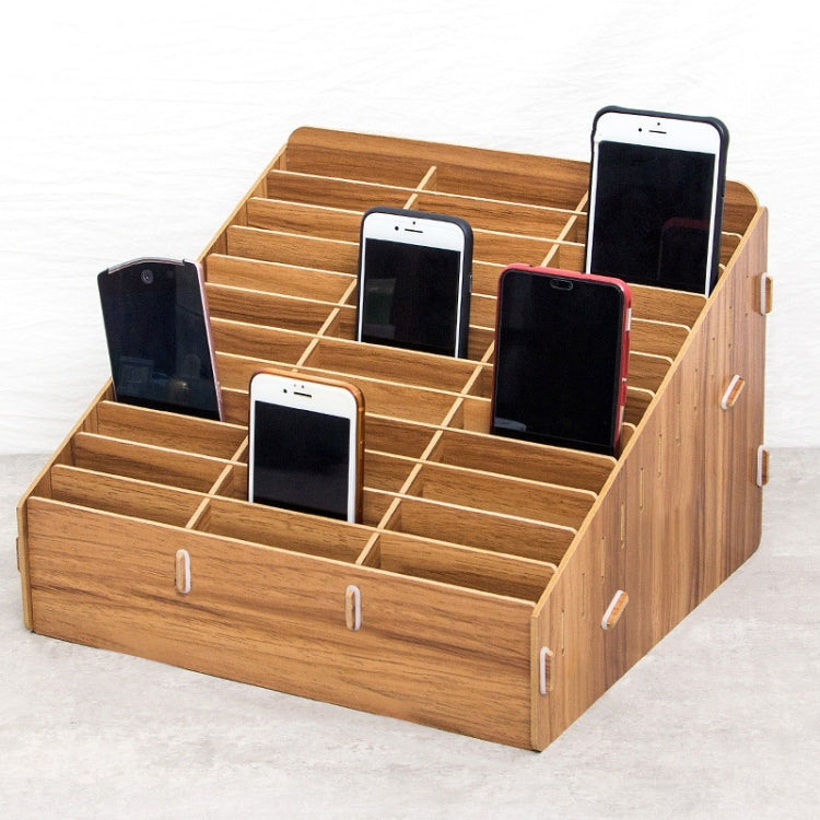 D-86 Office Conference Classroom Mobile Phone Storage Box, Style:, 12 Grids (Walnut), 12 Grids (Oak), 24 Grids (Walnut), 36 Grids (Walnut), 36 Grids (Oak), 48 Grids (Walnut), 48 Grids (Oak), 60 Grids (Walnut), 60 Grids (Oak)