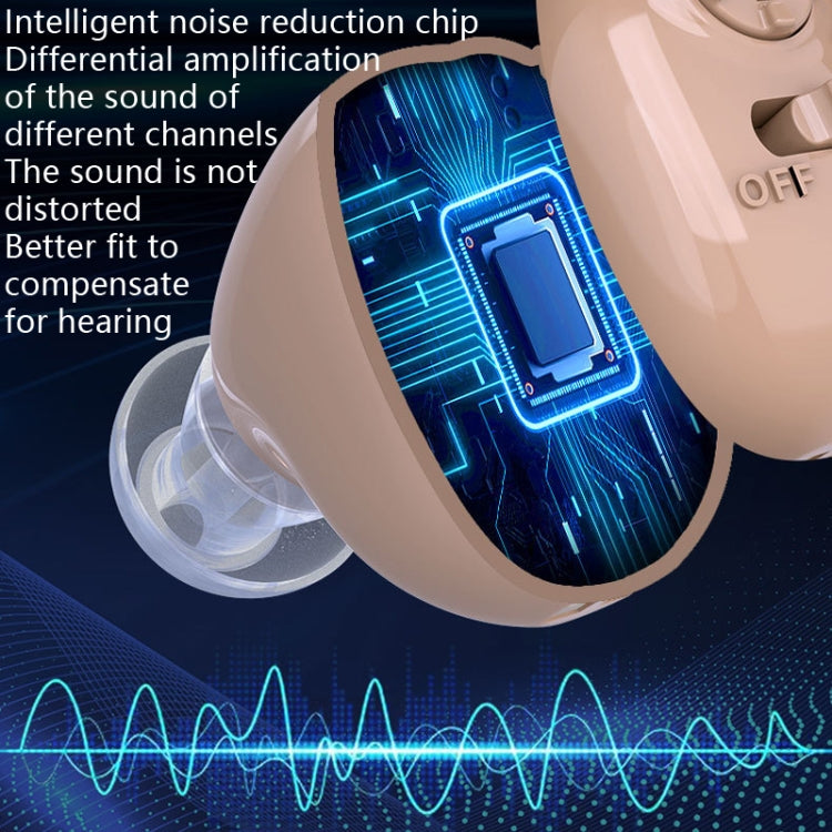 Elderly Sound Amplifier Portable Ear Canal Rechargeable Hearing Aid, Specification:, US Plug, EU Plug