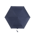 PARACHASE Carbon Fiber Light Portable Small Clever Black Glue Sunscreen Anti-UV Sun Umbrella, Black, Navy, Khaki