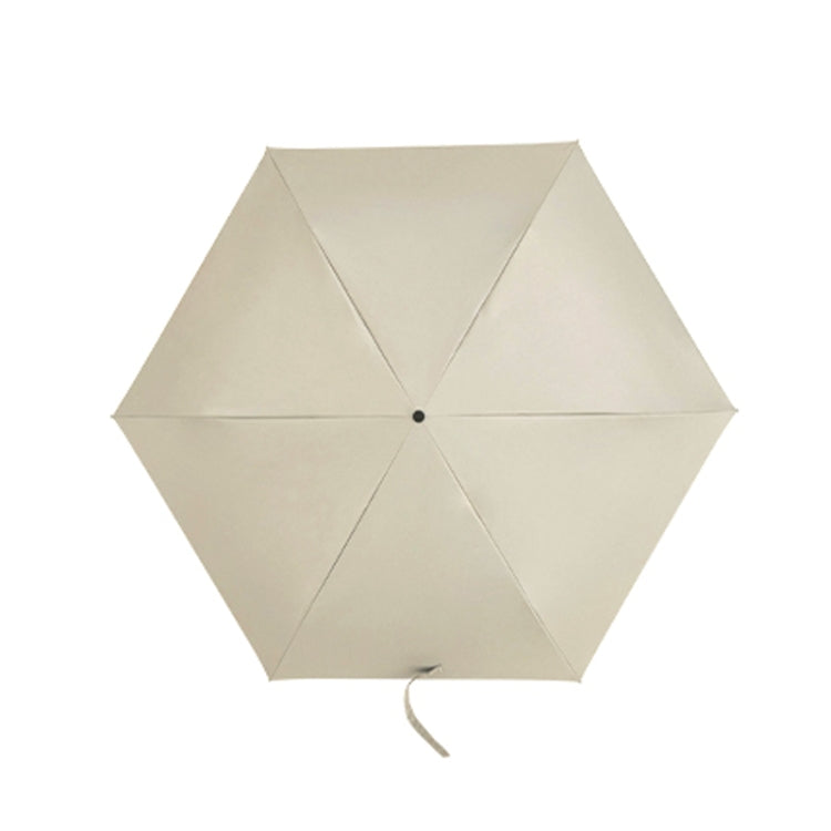 PARACHASE Carbon Fiber Light Portable Small Clever Black Glue Sunscreen Anti-UV Sun Umbrella, Black, Navy, Khaki