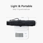 PARACHASE Carbon Fiber Light Portable Small Clever Black Glue Sunscreen Anti-UV Sun Umbrella, Black, Navy, Khaki