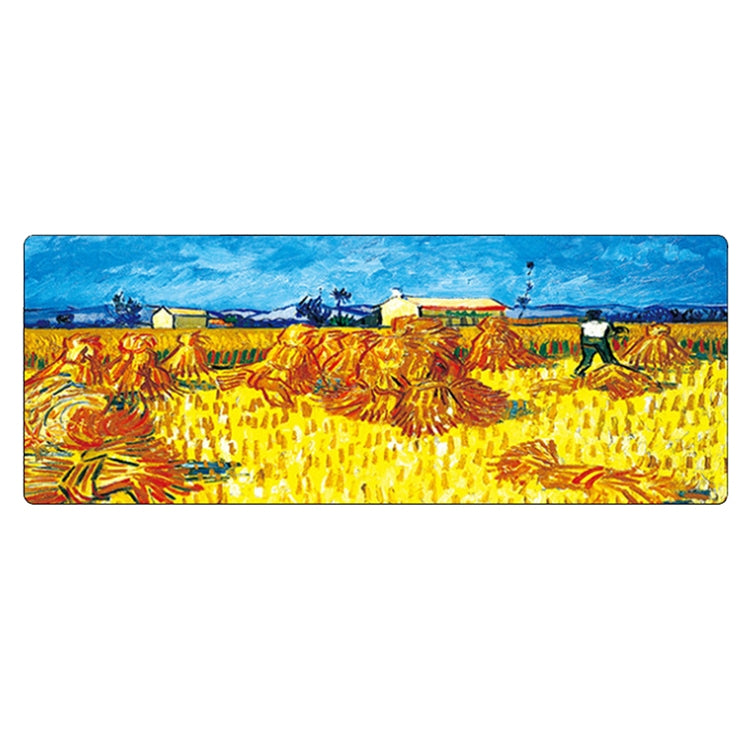 Am002 Large Oil Painting Desk Rubber Mouse Pad, 300x800x4mm Stitched Edges, 400x900x1.5mm No Stitched Edges, 400x900x3mm Stitched Edges, 400x900x2mm Stitched Edges, 300x800x2mm Stitched Edges