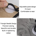 CLS Outdoor Cookout Barbecue Heat Resistant Protective Cowhide Gloves, Khaki, Silver Gray