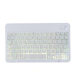78 Keys 10 Inch RGB Colorful Backlit Bluetooth Keyboard For Mobile Phone / Tablet, Black, White