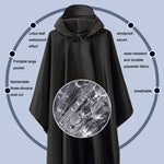 3 In 1 Raincoat Backpack Mountaineering Outdoor Hiking Rain Cape