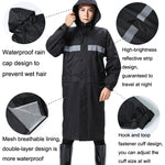 X18 Siamese Raincoat Outdoor Adult Reflective Riding Raincoat, XL, XXL, XXXL, XXXXL
