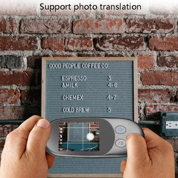Travel Simultaneous Translator Scanning Recording Intelligent Voice Translator, White, Black