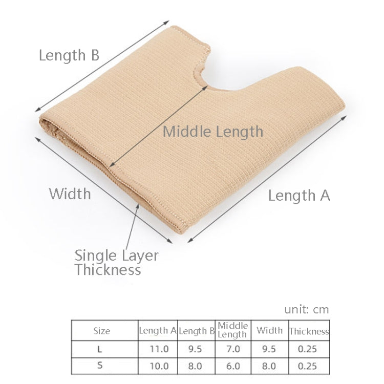 1 Pair Threaded U-Shaped Forefoot Pad Hallux Valgus Corrector Socks, S, L