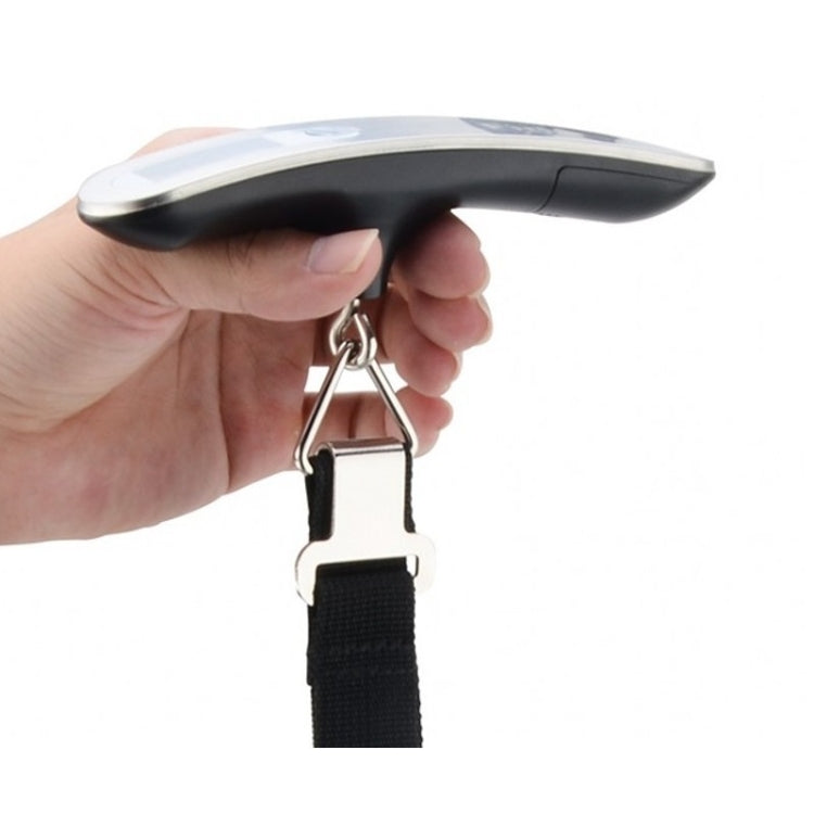 Stainless Steel Handheld Electronic Luggage Scale Portable Express Scale, Black, White