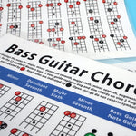 Copper Paper Guitar Chord Fingering Exercise Chart, Small, Large